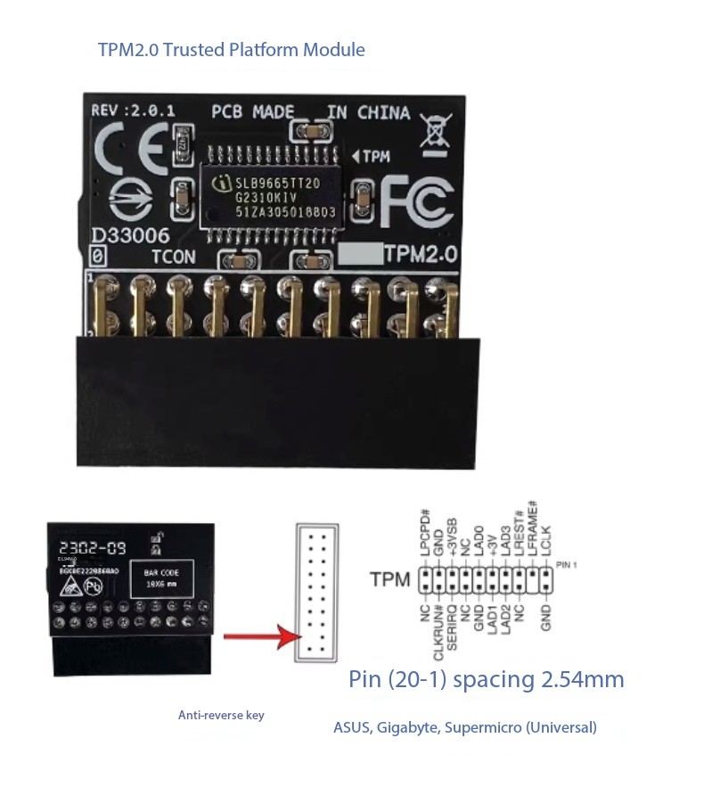 NEW Generic ASUS, GA, Supermicro, TPM 1.2