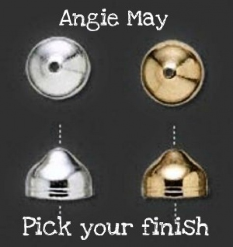 50* Plated End Cap String-on Style for Multi Strand, 7x5mm ~ Pick your finish!