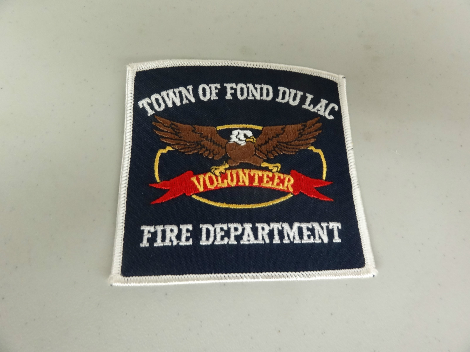 PATCH TOWN OF FOND DULAC VOLUNTEER FIRE DEPARTMENT WISCONSIN SEW ON VINTAGE