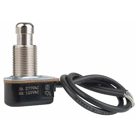 Carling Technologies P267t-1D-Rnd Mtl Miniature Push Button Switch, Extended,