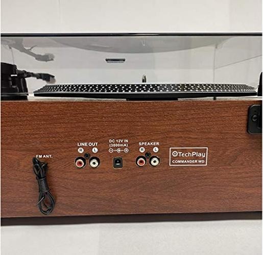TechPlay Commander, Turntable w/Pitch Control, CD Player, Amplifier W/VU Wood
