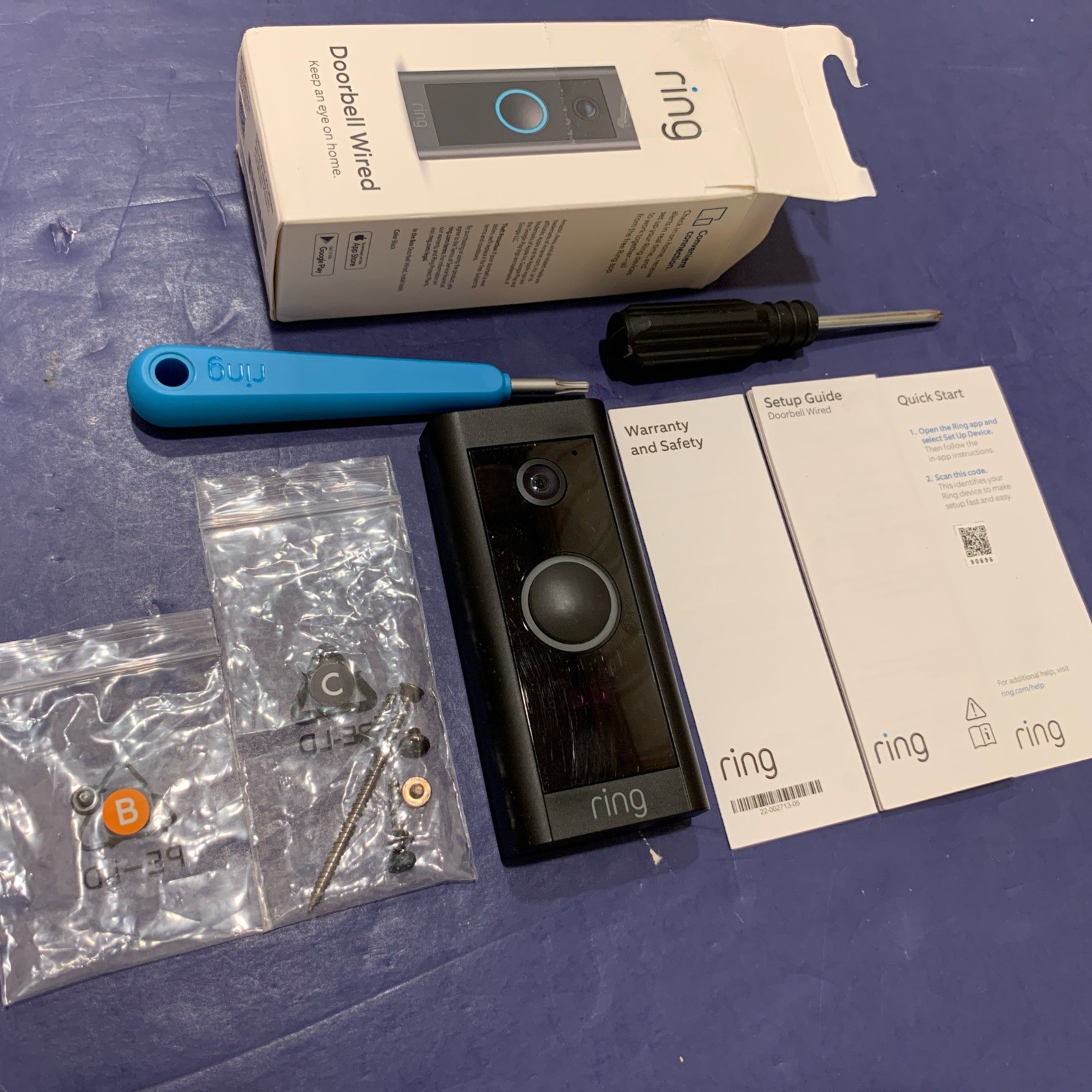 Ring Video Doorbell Wired Black