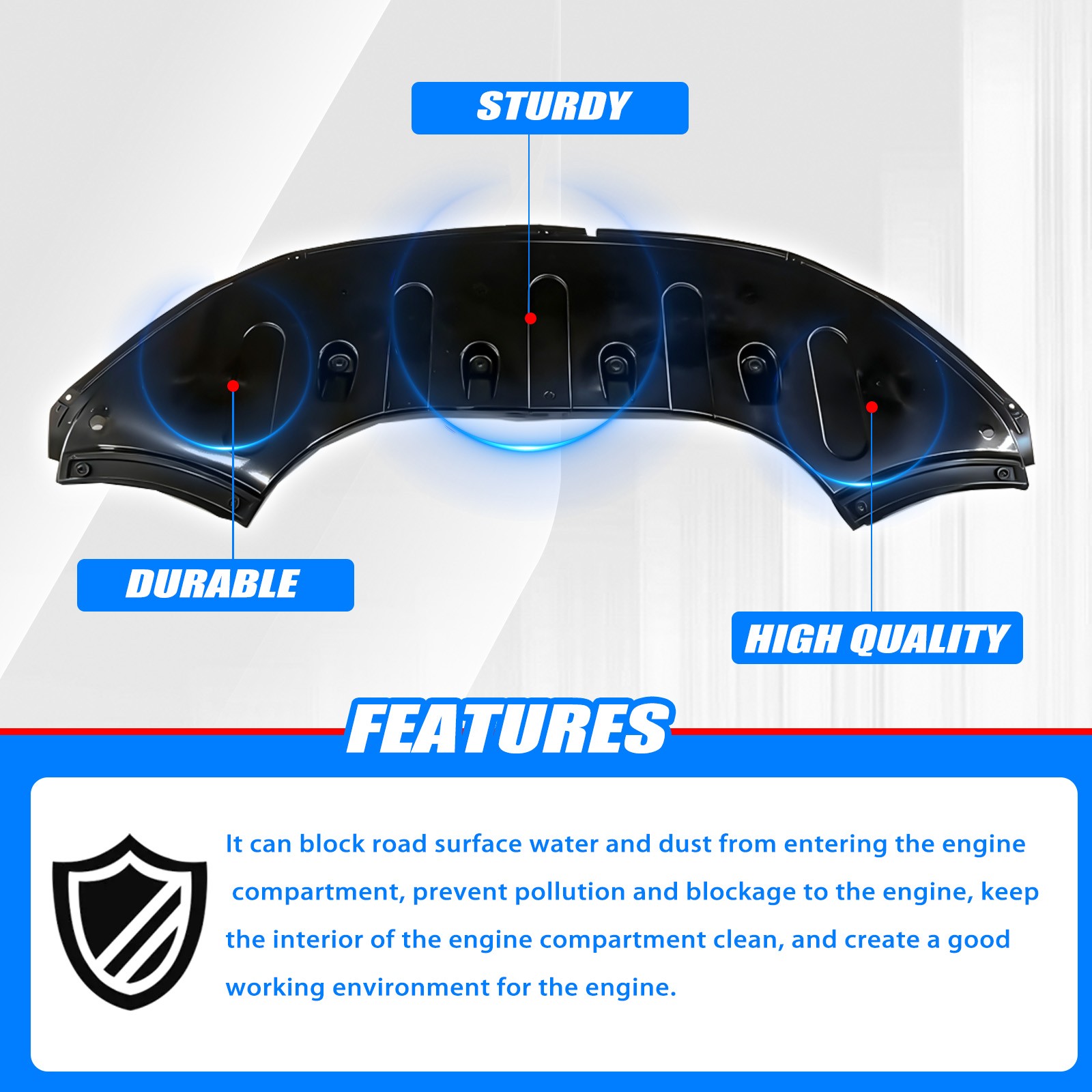 Front Engine Splash Shield Under Cover For 2015-2017 Hyundai Sonata HY1228185