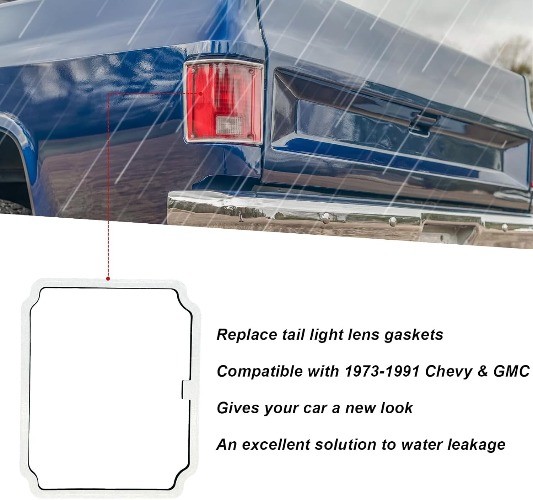 Upgrade Tail Light Lens Gaskets Single-Sided Adhesive Compatible with 1973-1991