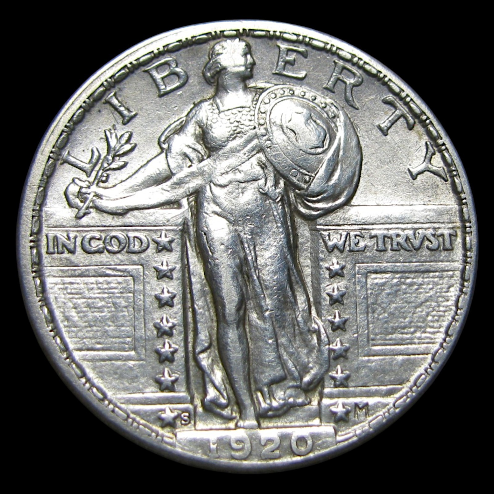 1920-S Standing Liberty Quarter Silver ---- Stunning Coin ---- #KK502