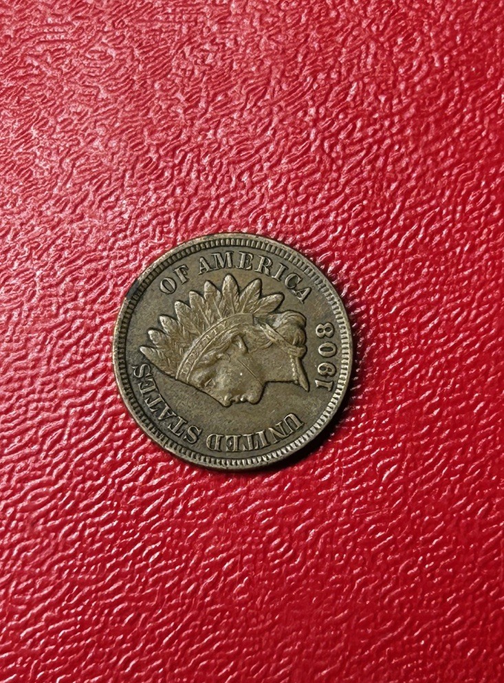 1908 Indian Head Cent Extremely Fine/About Uncirculated Condition Amazing #CW41