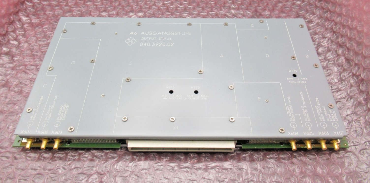 Rohde & Schwarz 840.3920.02 A6 Output Stage Unit 840392002 *GREAT CONDITION*