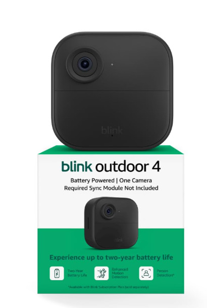 Blink Outdoor 4 Wireless Camera Two-Way Talk Add-On Camera Black No Module BLA16