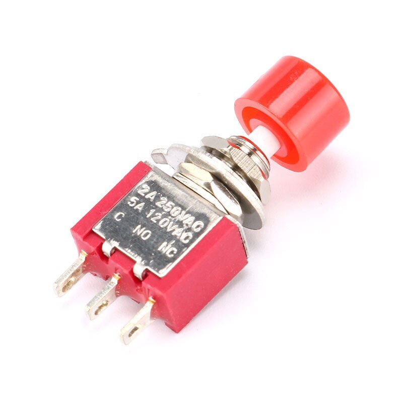 2A/250VAC 3Pin C-NO-NC 6mm Momentary Automatic Return Push Button Switch PS-102