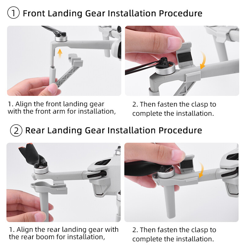 For DJI MINI 4 PRO Drone ABS Heighten Tripod Landing Gear Protector Accessories