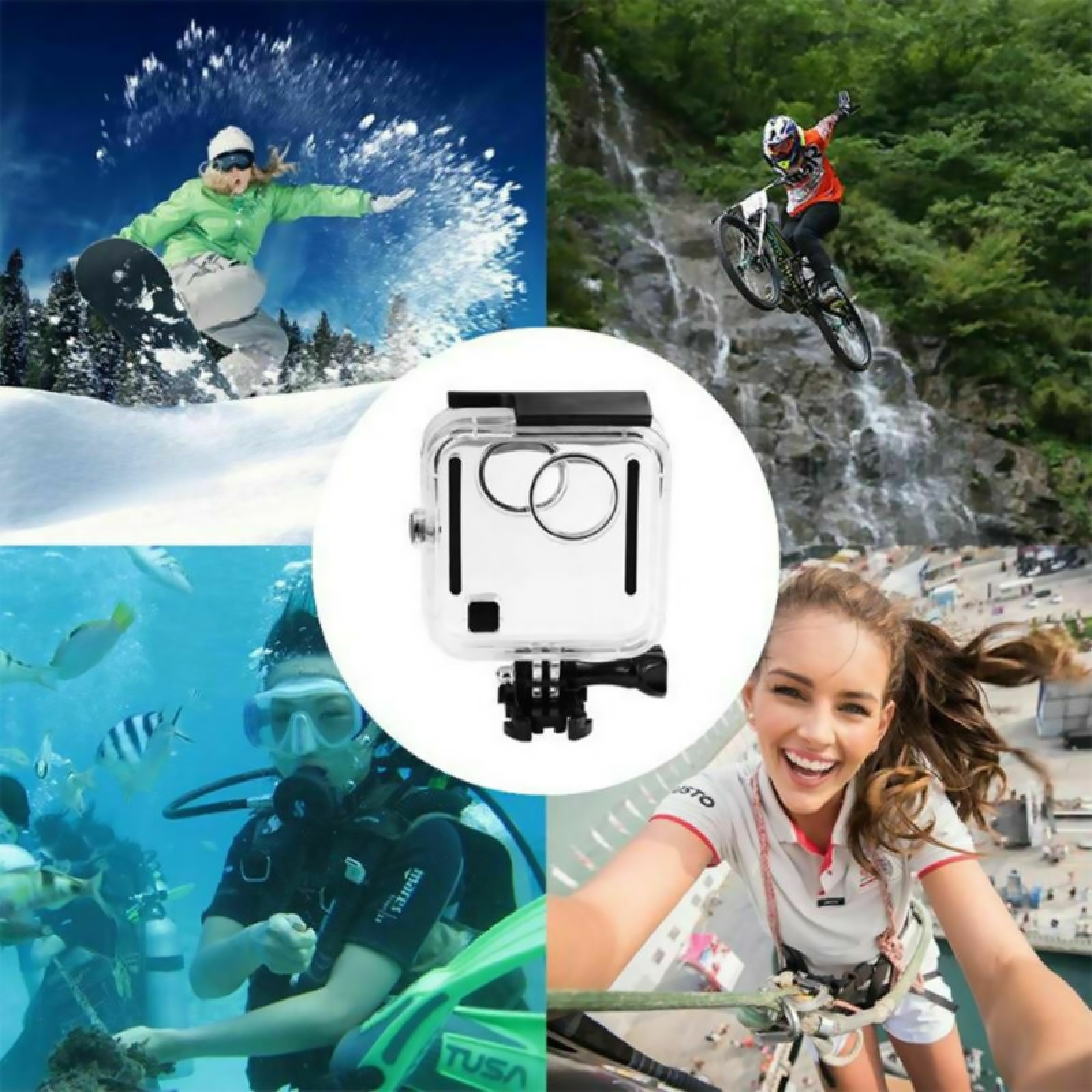 Waterproof Housing Protective Case Cover Underwater Diving for GoPro Fusion New