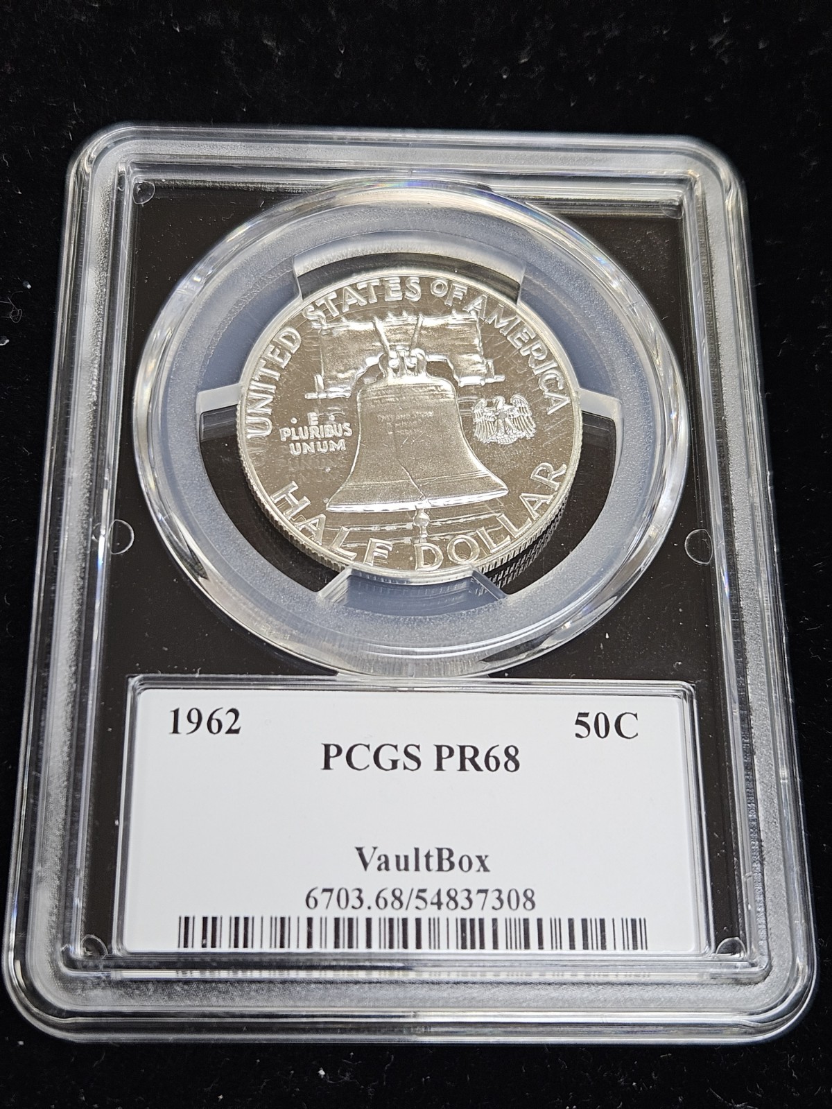 1962 Proof Franklin Half Dollar PCGS VaultBox PR68