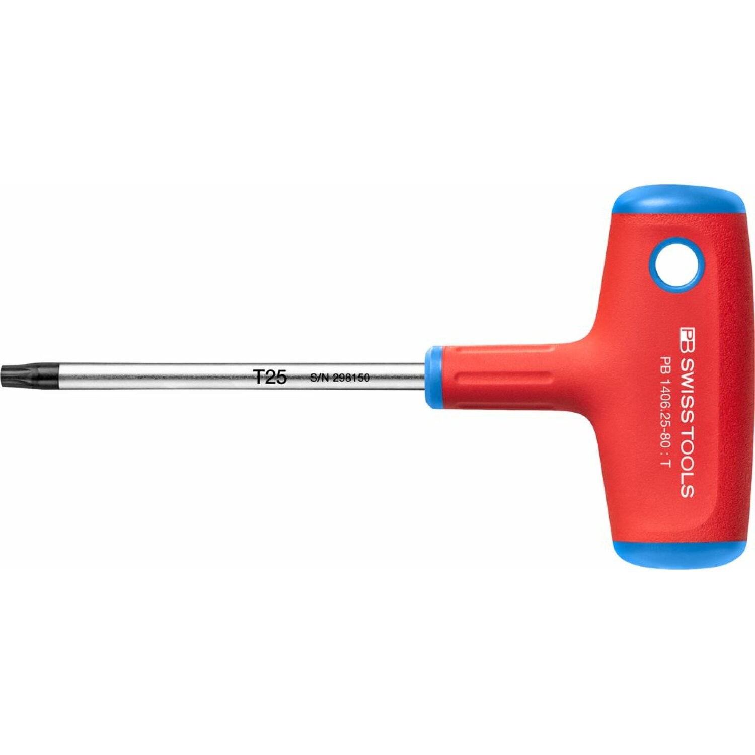 PB Swiss Tools PB 1406.25-80 Cross-Handle Screwdriver, Torx T25