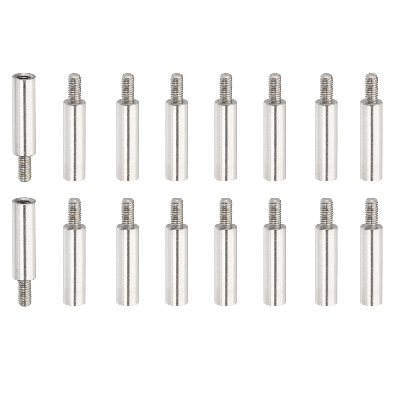 M3x17+6mm Album Scrapbook Extension Posts Extension Screw Stainless Steel 16Pcs