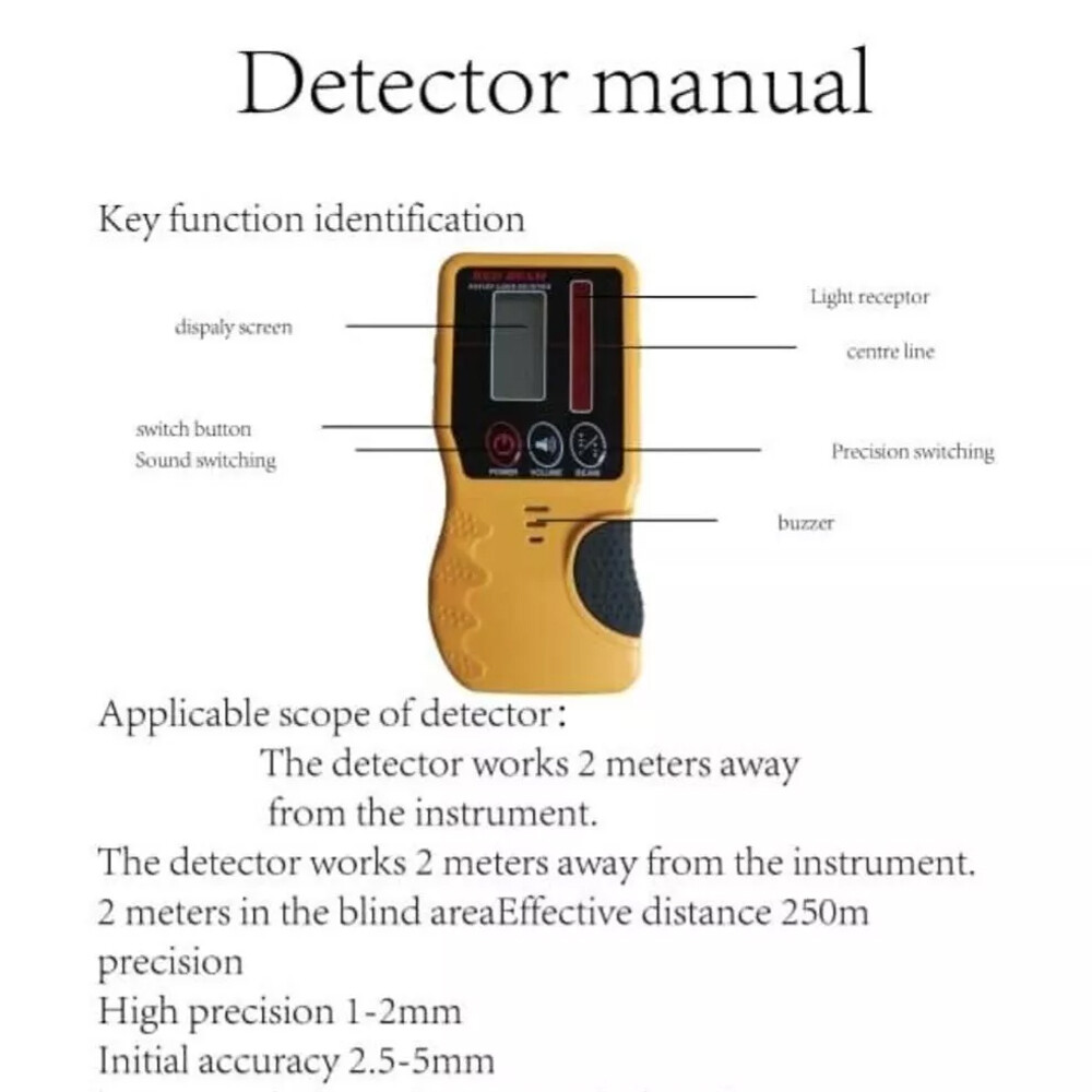Laser Level Receiver Detector Electronic Leveling Vertical Horizontal Lines