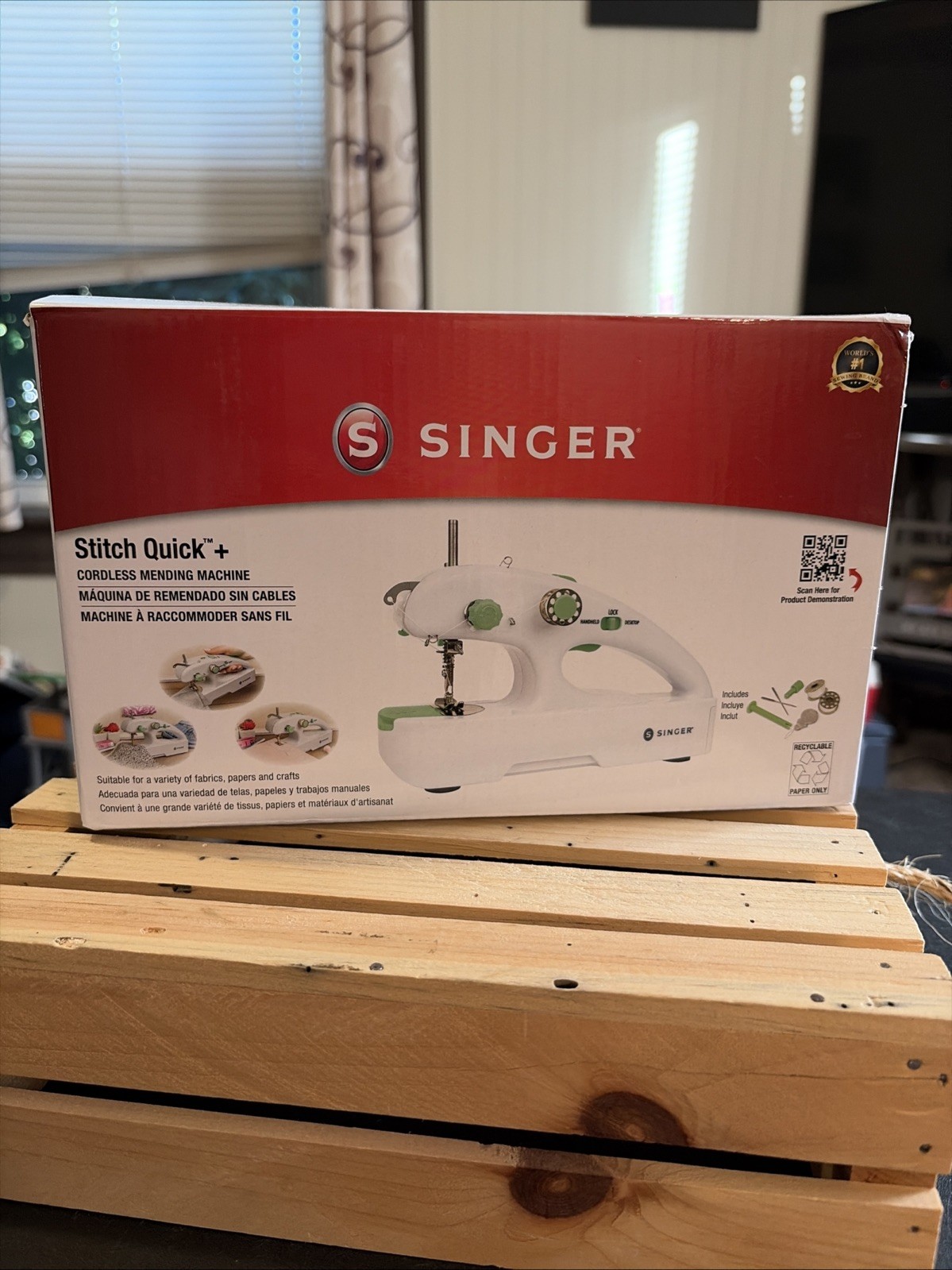 Singer Stitch Quick+ Mending Machine  Cordless Portable w/Manual EXCELLENT