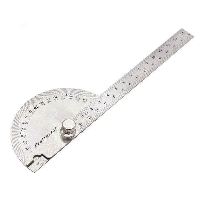 180 Degree Stainless Steel Protractor Angle Finder Goniometer Angle Ruler 14cm