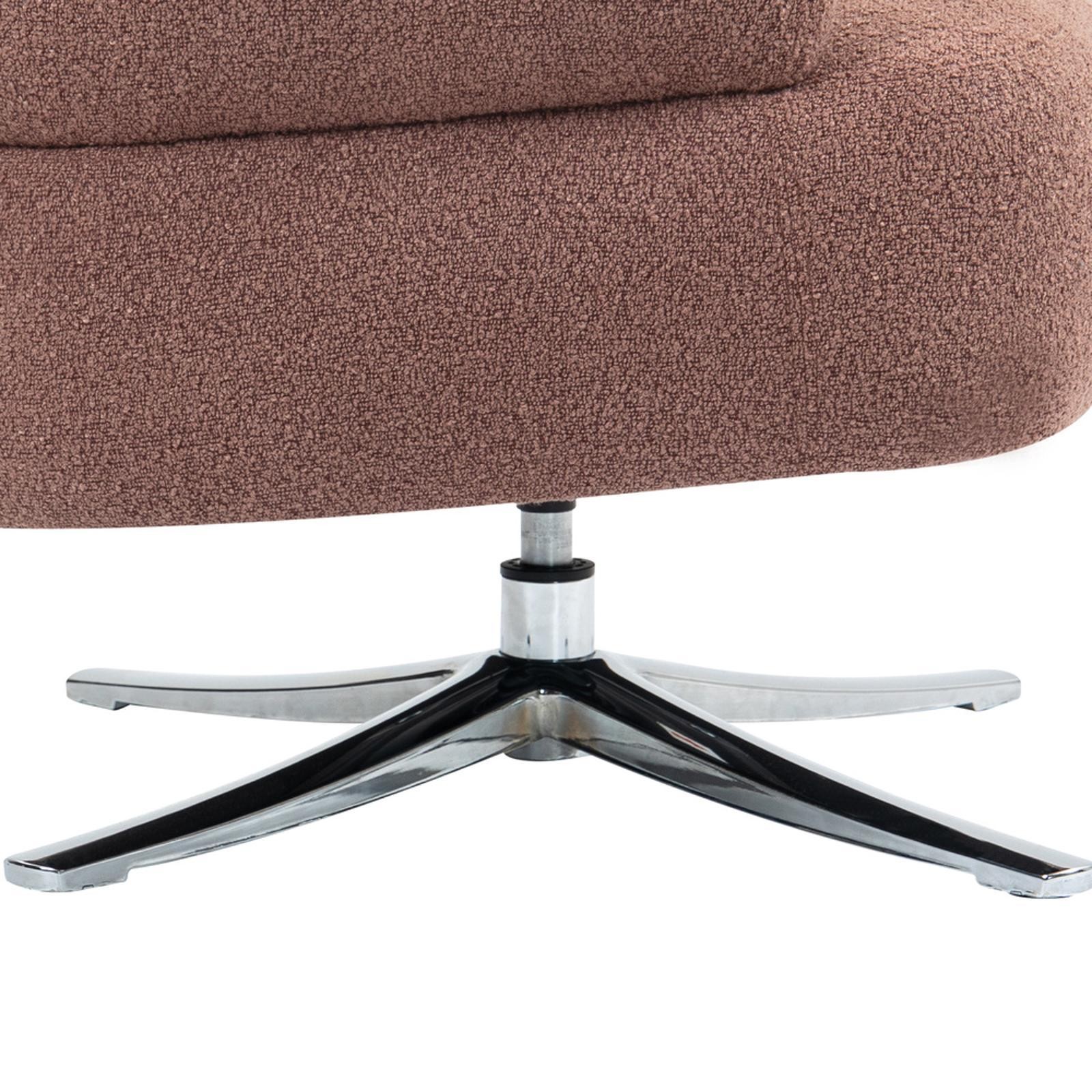Compact Linen Swivel Sofa Chair, Cradling Design for All-Season Comfort, Fits