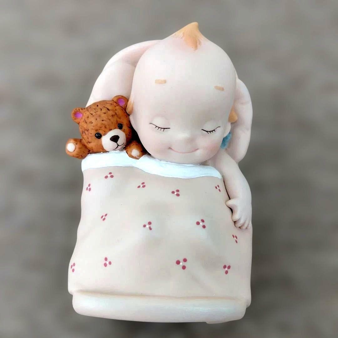 Kato Crafts Kewpie Rose O'Neill Ceramic Figurine Nighty Night Sleeping Doll