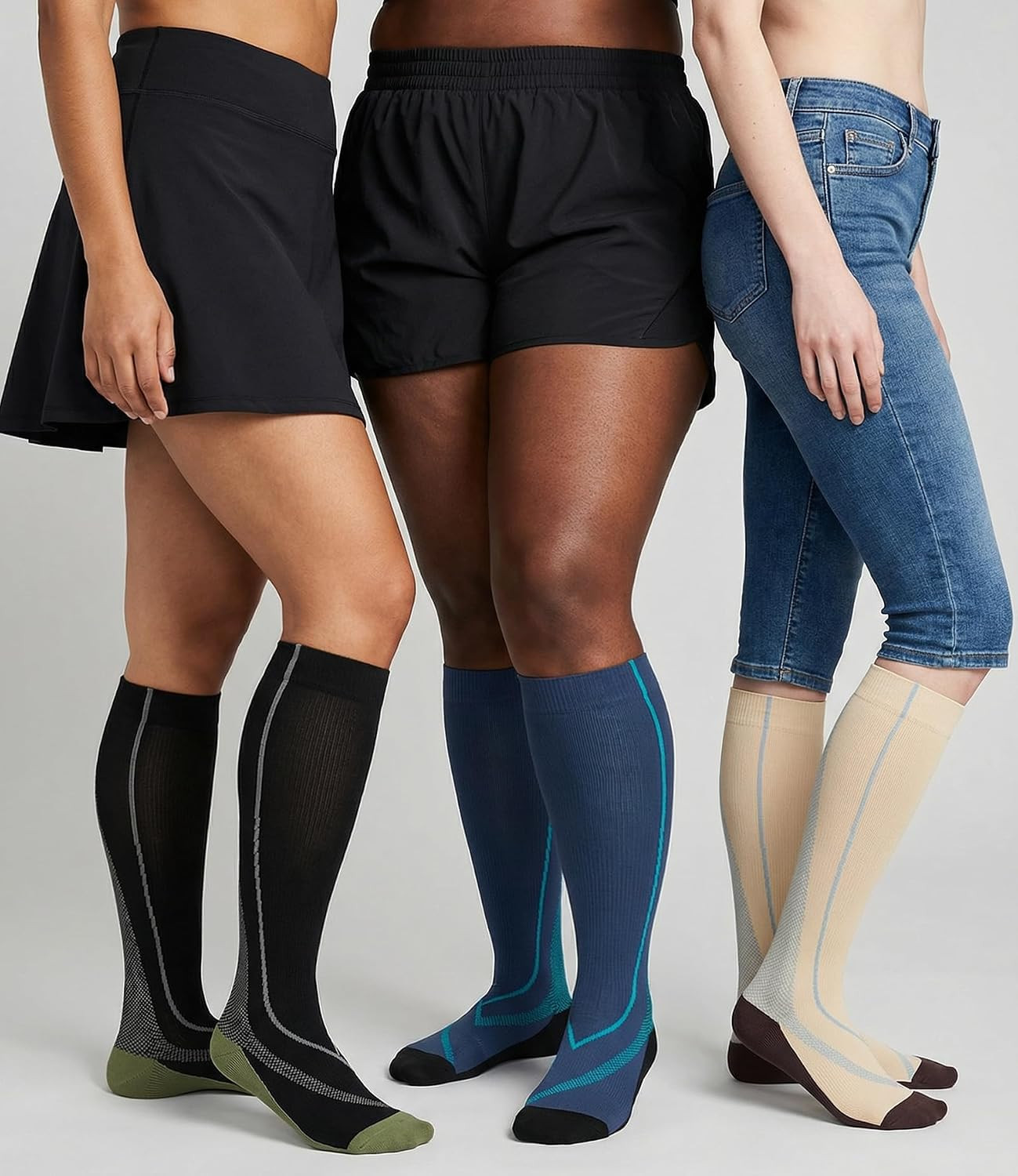 3 Pack Copper Compression Socks - Compression Socks Women & Men Circulation - Be
