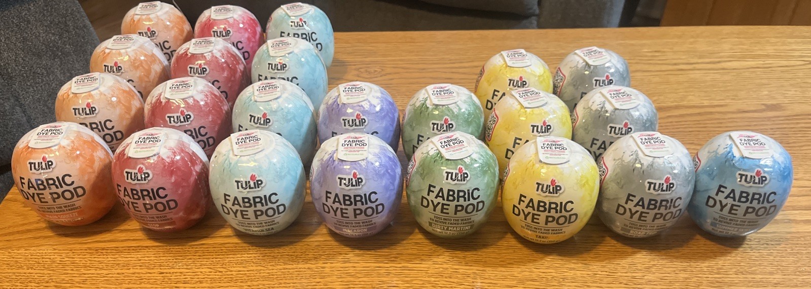 Tulip Fabric Dye Pod Lot Permanent Dye for Clothes and Fabric Colors Lot Of 23