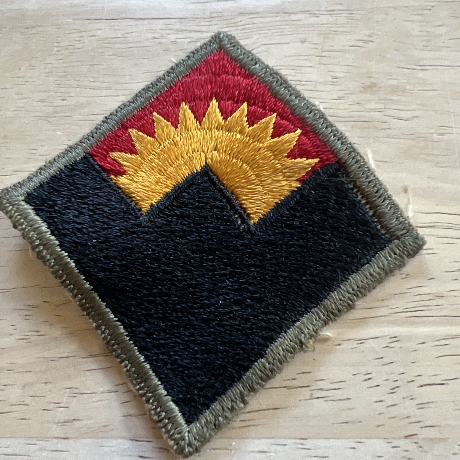WWII US Army Western Defense Command Patch Emblem Pacific Coast Cut Edge