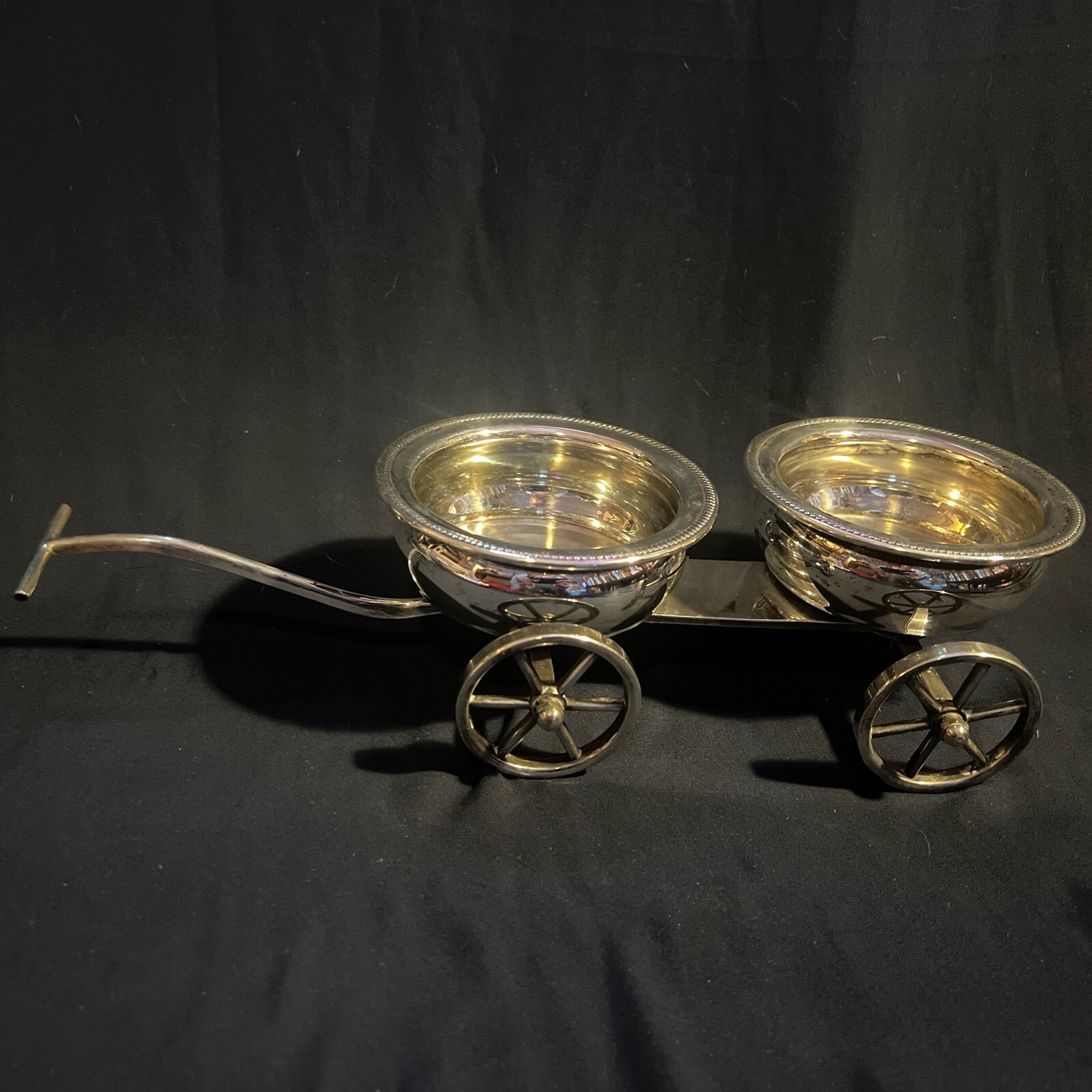VINTAGE F.B. ROGERS SILVERPLATE "WAGON" Condiment Holder