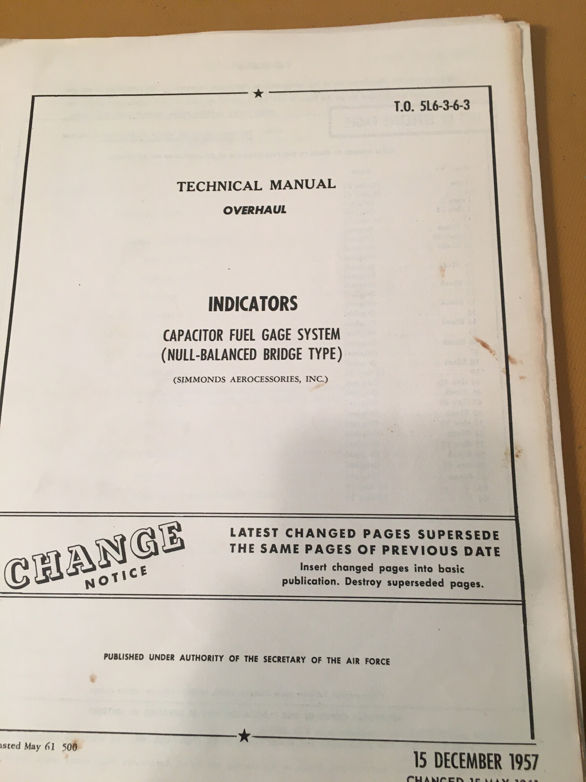 Simmonds Tank Unit, Capacitor Fuel Gage System (Null-Balanced) Overhaul Manual