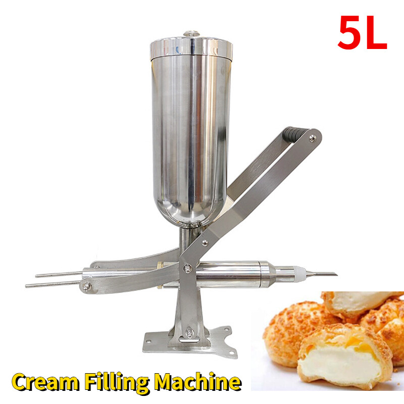 5L Manual Commercial Cream Filling Machine 304 Stainless Steel Filler Churros