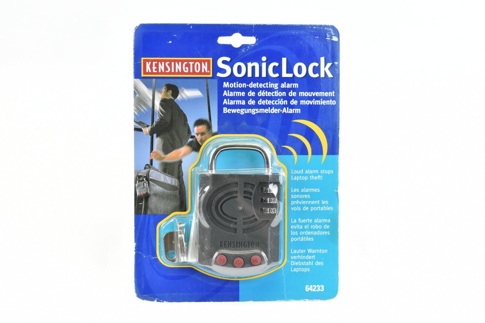 Kensington SonicLock With Motion Detecting Alarm - Stops Laptop Theft