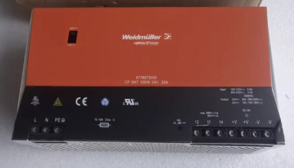 One Brand New WEIDMULLER CP SNT 8778870000 Switching Power Supply 24V 20A 500W