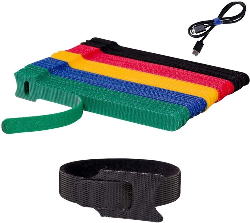 Durable 6-Inch Microfiber Cable Ties - 100PCS Hook & Loop for Smart Organization