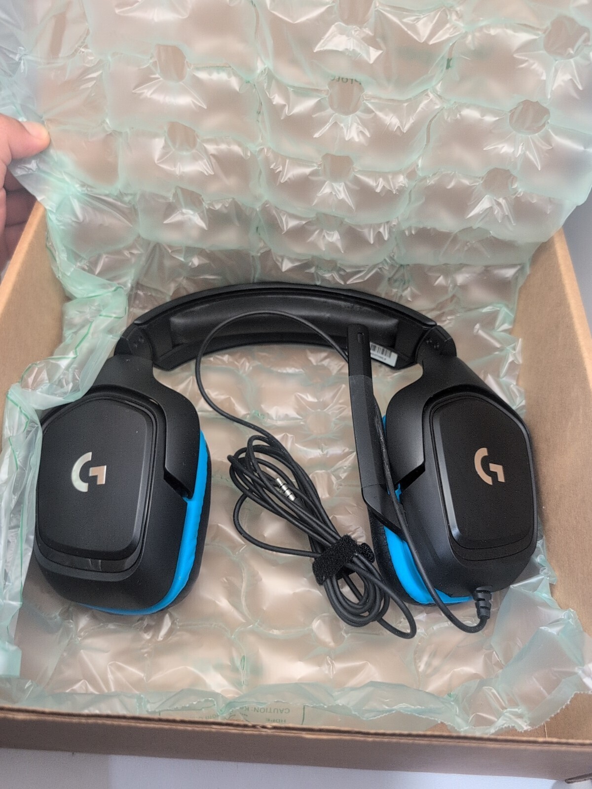 Logitech G432 3.5mm Wired Surround Sound Gaming Headset - Black/Blue Very Good