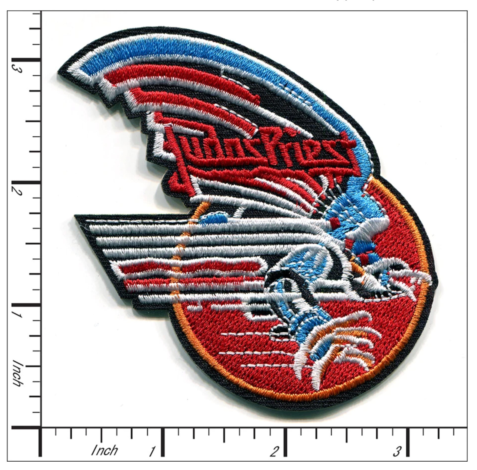 Judas Priest Embroidered Iron On Patch – Retro Heavy Metal Band Eagle Patch