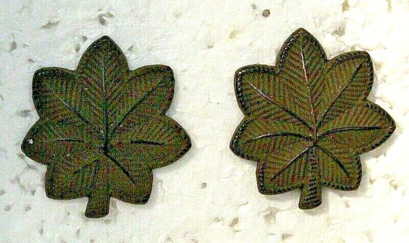 US Army Air Force Major Subdued Rank Insignia Pins Pair Set
