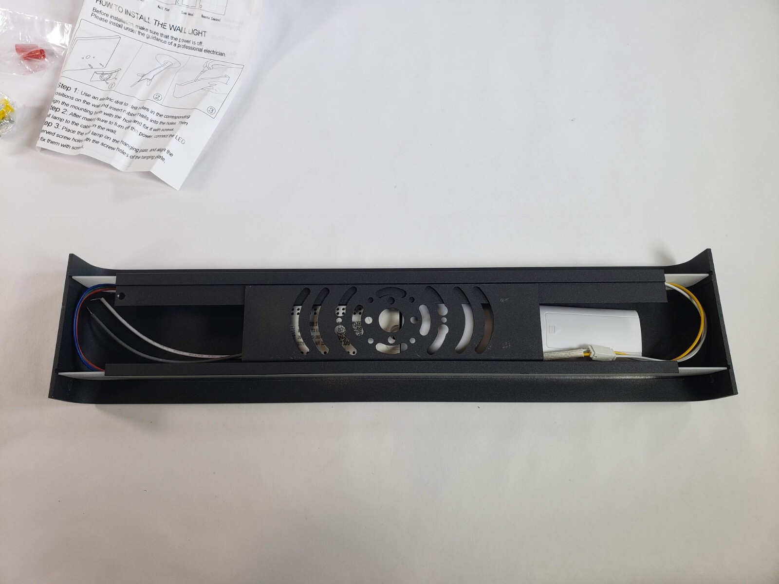 Amansour Dimmable Vanity Light with Remote Control 16 Inch Matte Black