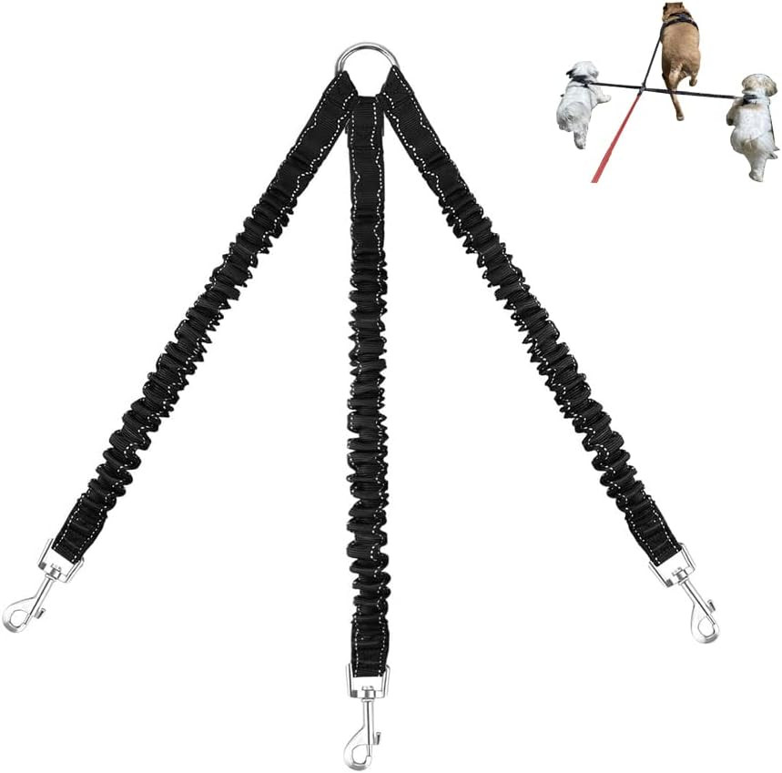 3 Way Dog Leash Coupler Heavy Duty No Pull Multiple Double Tangle Free Trio Nylo