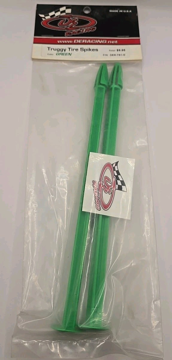 DE Racing Truggy Tire Spikes Green for Wheel and Tires Storage DER-TS1-G