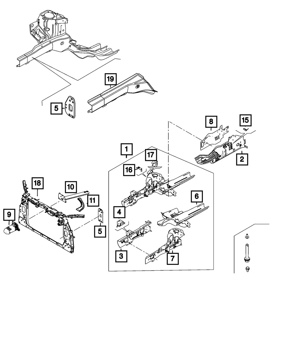 Genuine Mopar Engine Support Bracket Left 68510404AA