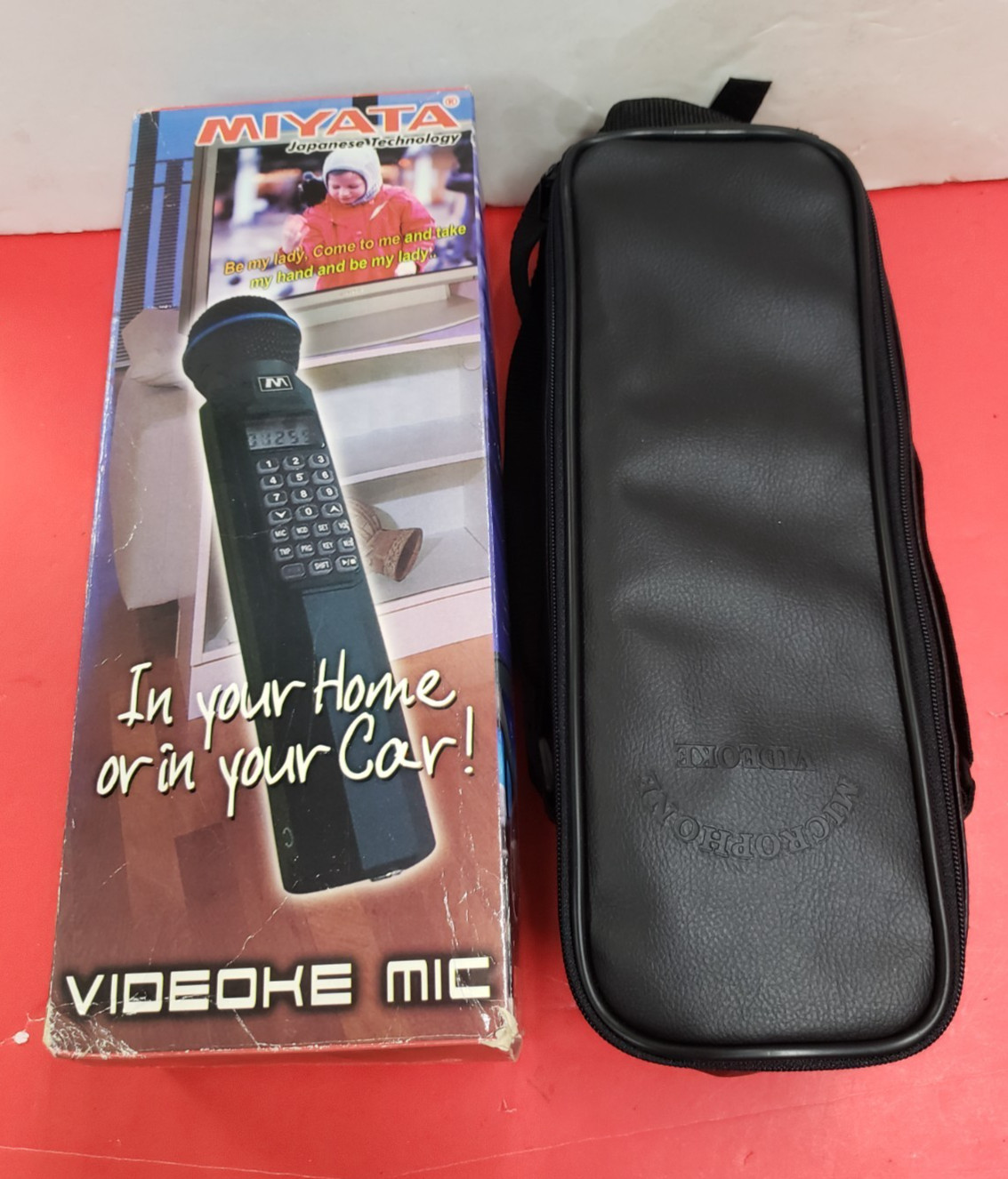 Miyata Japanese Technology handheld Videoke microphone set with a carrying case