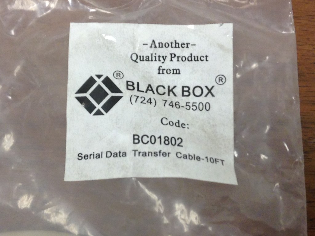 Black Box - BC01802 - Transfer Cable - 10ft - NEW