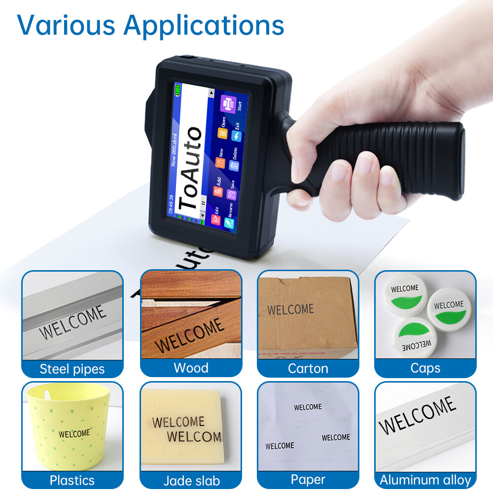 Handheld Inkjet Printer 600DPI Date Brand QR Barcode Coding Logo Digetal achine