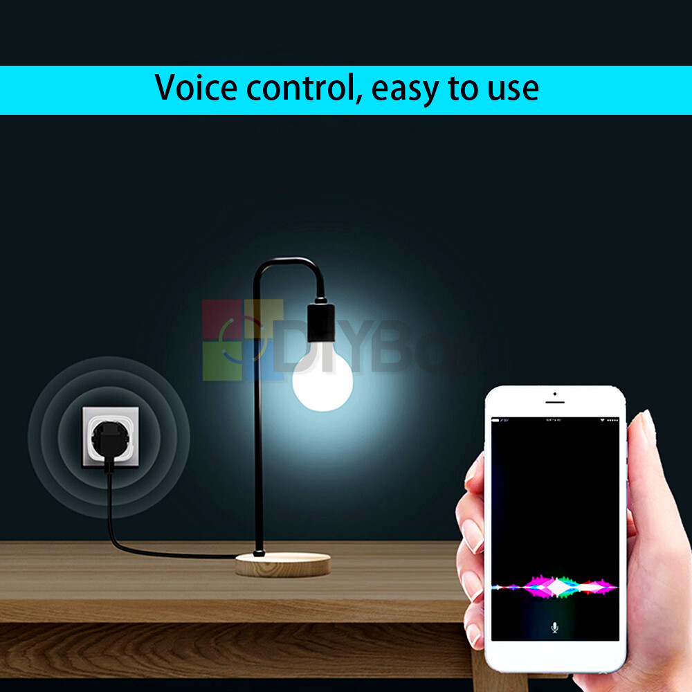 10A Smart Plug Voice Wifi Mini Socket Outlet Remote Timer with metering US Plug