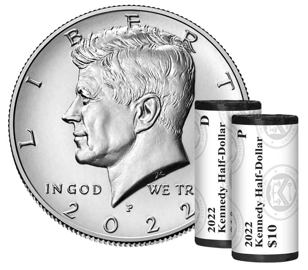 2022 P&D KENNEDY HALF DOLLAR Set (2 COIN SET) Brilliant Uncirculated.