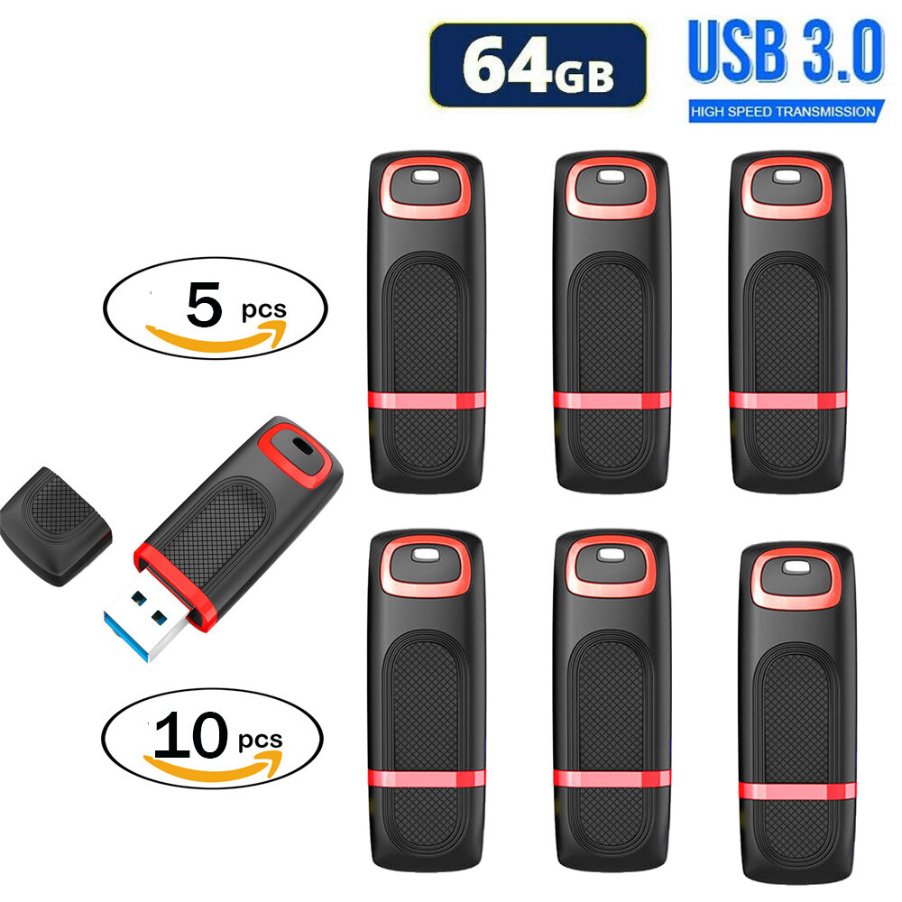 LOT Pack 64GB USB 3.0 Flash Drive Memory Stick Pen Drives Storage For PC Laptop