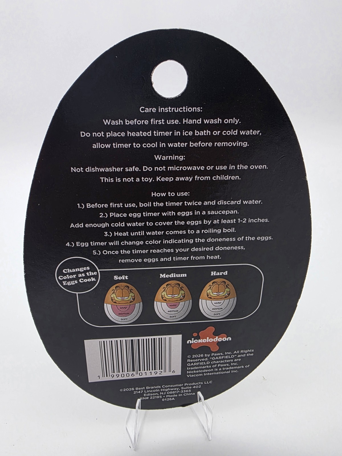 Egg Timer Garfield Cat Nickelodeon New