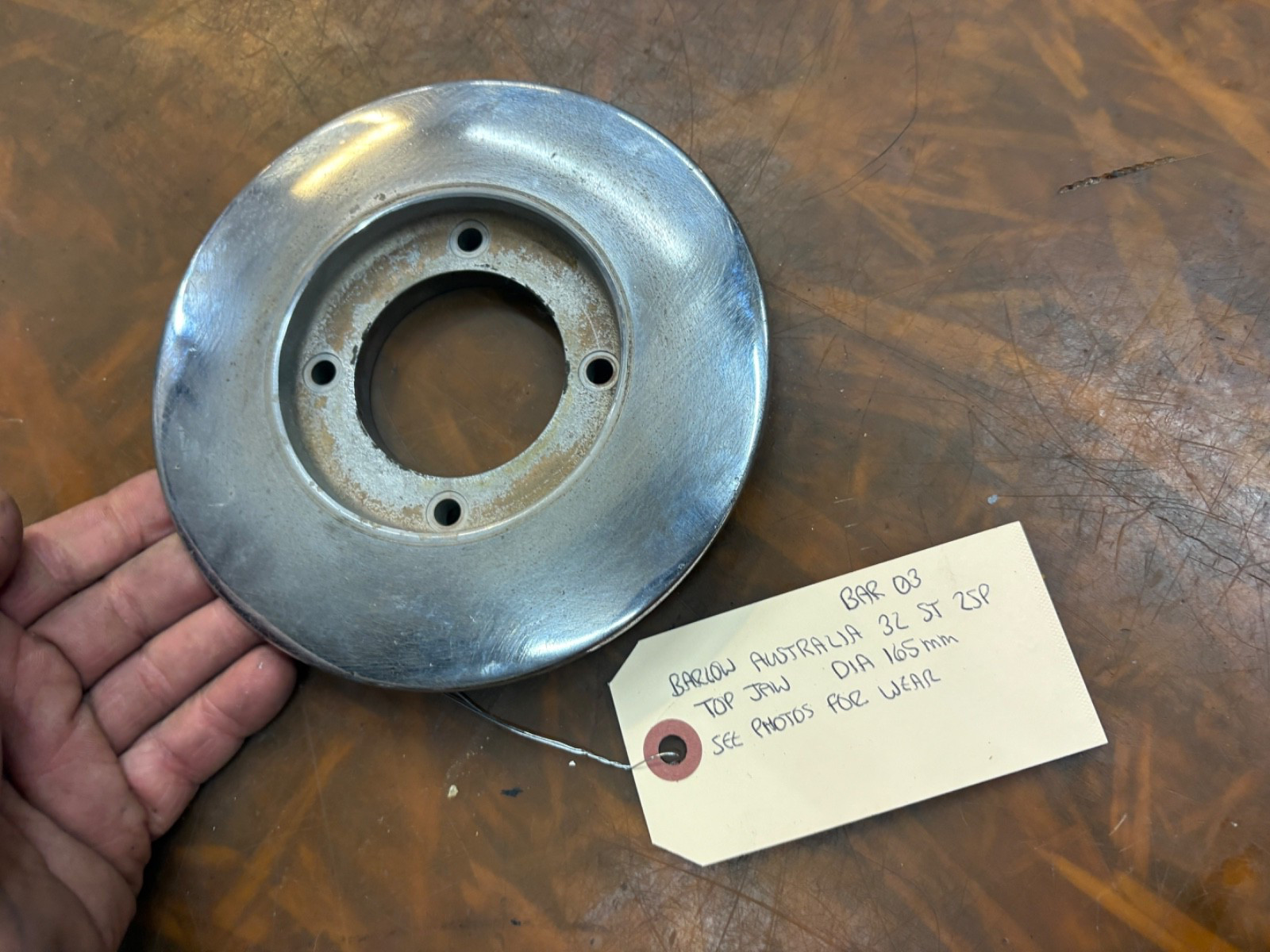 BARLOW AUSTRALIA 32 ST WINCH 2SPD TOP JAW DIA 165MM