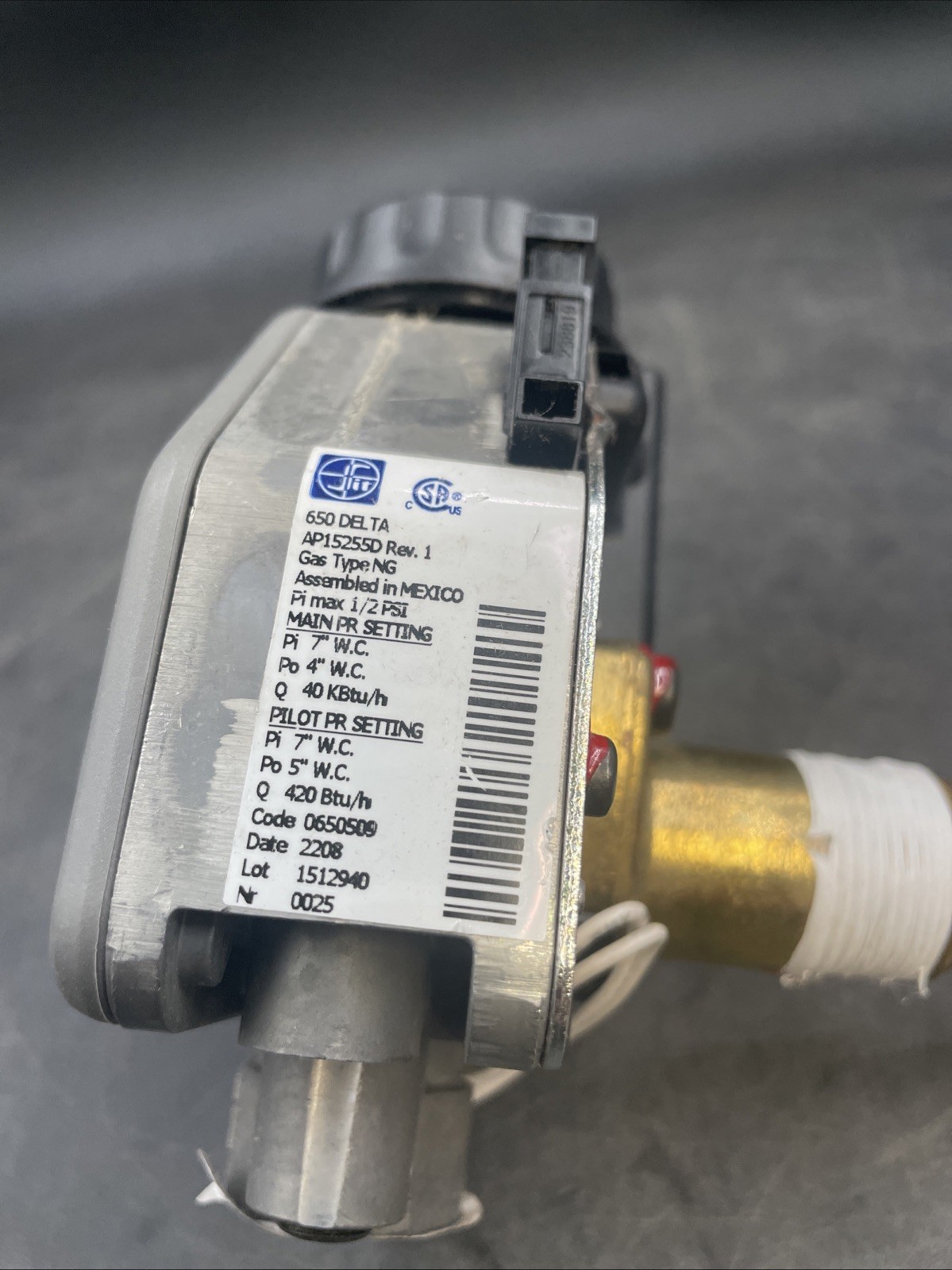 ProTech OEM Gas Control Thermostat (SP20303D) - NG (OPEN BOX)