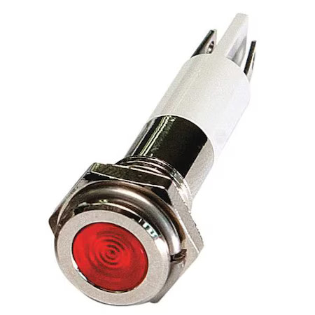Flat Indicator Light, Red, 120Vac, 24M070