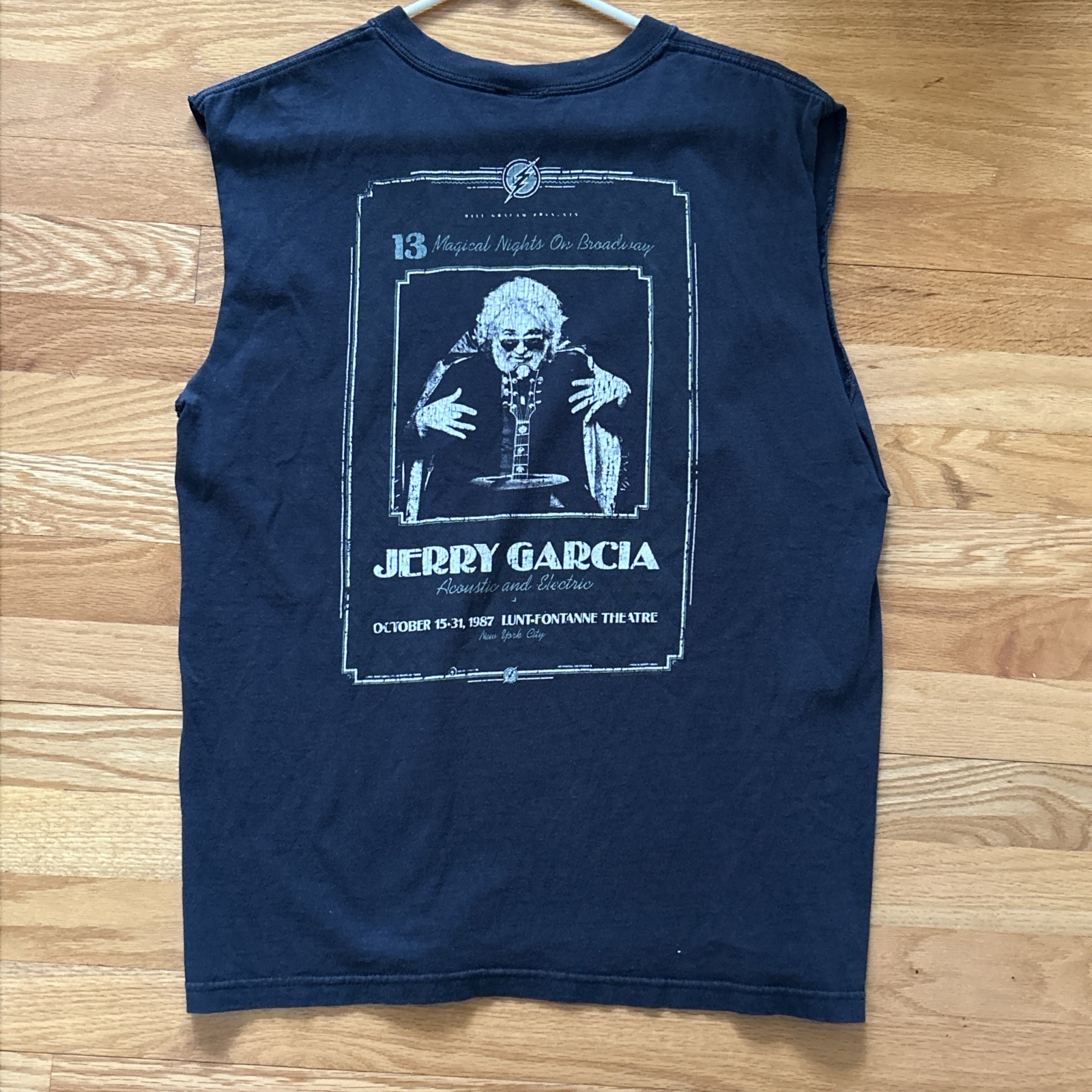 Grateful Dead JERRY GARCIA ON BROADWAY LUNT FONTANNE LIQUID BLUE Fade Vintage M
